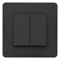 Выключатель 2-кл. СП Blanca 10А IP20 (сх. 5) 250В антрацит SchE BLNVS010506 Schneider Electric