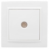 Розетка телевизионная TV 1-м СП Минск 5-862МГц 75Ом бел. Basic EKF ERA00-027-10