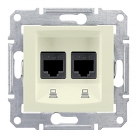 Розетка компьютерная 2-м СП Sedna RJ45 кат.6 UTP неэкранир. механизм беж. SchE SDN4800147 Schneider Electric