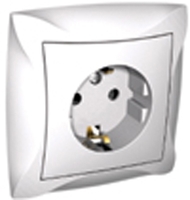 Розетка 1-м СП Дуэт 16А с заземл. бел. SchE WDE000142 Schneider Electric