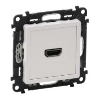 Механизм розетки аудио/видео Valena Life HDMI тип А с лицевой панелью бел. Leg 753171 Legrand