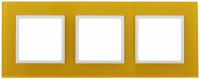 Рамка на 3 поста, стекло, Эра Elegance, жёлтый+бел, 14-5103-21 - Б0034512 (Энергия света)