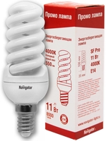 Лампа энергосберегающая КЛЛ 11Вт Е14 840 спираль NCLP-SF-11-840 | 94099 Navigator