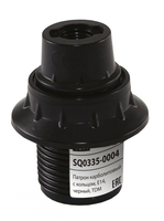 Патрон с кольцом карболитовый Е14 черный | SQ0335-0004 TDM ELECTRIC