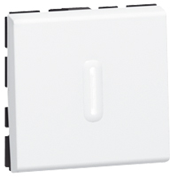 Кнопочный переключатель Mosaic 6A инд. 2М.. белая | 077042 Legrand