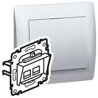 Механизм розетки компьютерной 2-м СП Galea Life RJ45 кат.6 UTP на захватах Leg 775823 Legrand