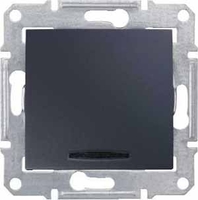 Выключатель 1-кл. СП Sedna 10А IP20 (сх. 1) 250В с красн. индикацией графит SchE SDN0400370 Schneider Electric
