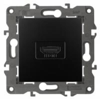 Розетка HDMI Эра Elegance 14-3114-05 10А 250В IP20 встраиваемая антрацит Б0034336 (Энергия света)