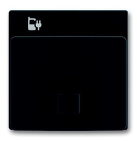 Плата центральная (накладка) 6478-81 для блока питания micro USB - 6474 U, Future, антрацит/чёрный | 6400-0-0013 2CKA006400A0013 ABB