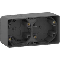 Бокс двухпостовый MUREVA S для накладного монтажа, антрацит, IP55 - MUR37914 Schneider Electric