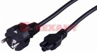 Шнур сетевой Евро 3х0.75кв.мм 1.8м (PVC) (с заземлением) (ноутбук) Rexant 11-1151