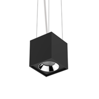 Светильник светодиодный DL-02 Cube подвесной 100х110 мм 12Вт 4000K 35° RAL9005 черный муар | V1-R0-90360-30000-2001240 VARTON