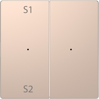 Клавиша двойная Merten D-Life PlusLink с S1/S2 пусто SD шампань SchE MTN5226-6051 Schneider Electric