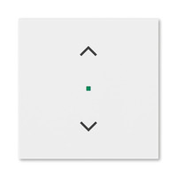 Клавиша Levit одинарная с символом жалюзи free@home бел. ABB 2CHH621002A4003