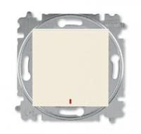 Переключатель 1-кл. СП Levit IP20 с контрол. подсветкой сл. кость/бел. ABB 2CHH592545A6017
