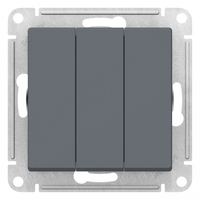 Выключатель 3-кл. СП AtlasDesign 10А IP20 (сх. 1+1+1) 10AX механизм грифель SchE ATN000731 Schneider Electric