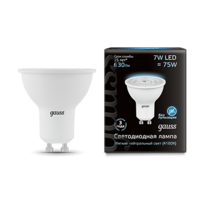 Лампа светодиодная LED 7 Вт 630 Лм 4100К белая GU10 MR16 Black Gauss - 101506207