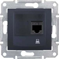 Розетка компьютерная 1-м СП Sedna RJ45 кат.5E UTP неэкранир. механизм графит SchE SDN4300170 Schneider Electric