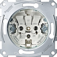 Механизм розетки 1-м СП Merten 16А IP20 без заземл. QF SchE MTN2000-0000 Schneider Electric