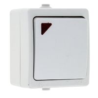 Выключатель Венеция 1 -клавишный с индикатором 10А IP54 белый - EVV10-121-10-54 EKF