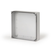 Cubo O 400 x 132 мм, глухая стенка, серая крышка, PC, IP 66/67 - OPCP404013G Ensto
