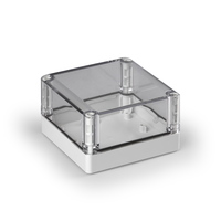 Cubo S 125 x 75 мм, 25 мм основание, глухая стенка, прозрачная крышка, PC, IP 66/67 - SPCP131308LT Ensto