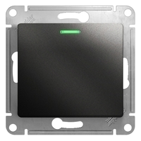 Выключатель 1-кл. СП Glossa 10А IP20 (сх. 1а) 10AX с подсветкой механизм антрацит SchE GSL000713 Schneider Electric