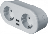 Адаптер-разветвитель с управлением по WI-FI 2-м +2 USB NSH-ST-02 заземл. бел. Smart Home Navigator 14556