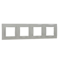 Рамка 4-м Unica с декор. накл. беж. SchE MGU2.008.25 Schneider Electric
