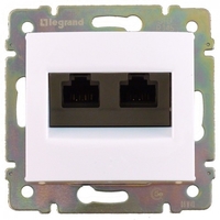 Розетка компьютерная 2-м СП Valena RJ45 кат.5 UTP механизм сл. кость (DIY-упак.) Leg 695626 Legrand