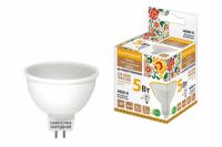 Лампа светодиодная LED 5Вт GU5.3 230В 4000К MR16 Народная отражатель (рефлектор) | SQ0340-0130 TDM ELECTRIC