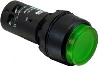 Кнопка с подсветкой CP3-12G-10 зеленая 110-130В AC/DC выступающей клавишей без фиксации 1НО | 1SFA619102R1212 ABB