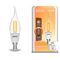 Лампа светодиодная филаментная Smart Home DIM E14 CF35 4,5 Вт 1/10/40 | 1260112 Gauss