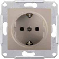 Розетка СП Sedna без защ. шторок с заземл. титан SchE SDN3000568 Schneider Electric
