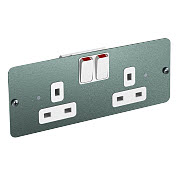 Розетка с крышкой стандарта BS 181,5x73,5 мм (SKS-BSS0MK2A) | 6117208 OBO Bettermann