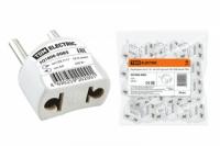 Переходник (тип С1-В - тип A/F) круглый 16A 250В белый | SQ1806-0085 TDM ELECTRIC