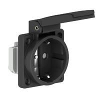 Розетка панельная Schuko фланец 50х50 IP54 QC 16A 250V черная I 7110109-Bals Bals
