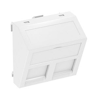 Корпус компьютерной розетки Modul45 тип B (наклонный) 45x45 мм (серебристый) (DTS-2B AL1) | 6119248 OBO Bettermann
