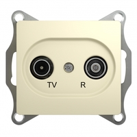 Механизм розетки TV-R 1-м СП Glossa проходной 4DB беж. SchE GSL000295 Schneider Electric