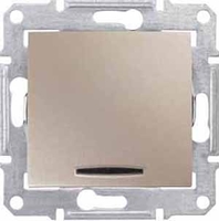 Кнопка выключателя СП Sedna с подсветкой титан SchE SDN1600168 Schneider Electric
