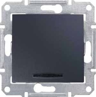 Выключатель 1-кл. СП Sedna 10А IP20 (сх. 1а) 250В с подсветкой графит SchE SDN1400170 Schneider Electric