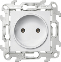 Механизм розетки 1-м СП Simon24 16А IP20 2P без защ. шторок бел. Simon 2450442-030
