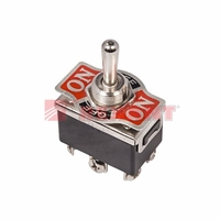 Тумблер 250V 15А (6c) ON-OFF-(ON) двухполюсный | 36-4171 REXANT