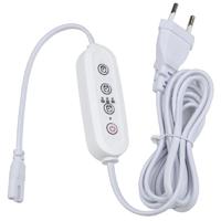 Таймер UST-E32 WHITE 2M с вилкой и разъемом L;N для фито светильника 220В 1500Вт провод 2м Uniel UL-00006492