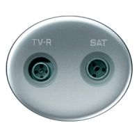 Накладка розетки TV/SAT серебро TACTO ABB 5550.1 PL