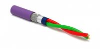 Кабель PB/FC-S-PVC для шины ProfiBus DP FC 1х2х22 AWG (0.64мм) однопров. жилы (solid) SF/UTP внутр. прокл.; двойн. обол. PVC (-40град.C - +65град.C) фиол. Hyperline 26219