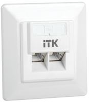 Внутренняя информационная розетка RJ45 кат. 5Е FTP 2 порта IEK (ИЭК) CS2-1C5EF-2-1