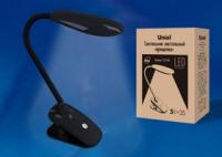 Светильник настольный TLD-546 Black/LED/350Lm/4500K «прищепка» 5W Черный | UL-00002233 Uniel