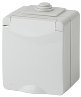 Розетка Эра 2P+E IP65 шторки 16A-250В ОУ серый Б0035990 (Энергия света)