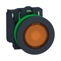 Кнопка 22мм 230-240В желт. с подсветкой заподлицо пластик SchE XB5FW35M5 Schneider Electric